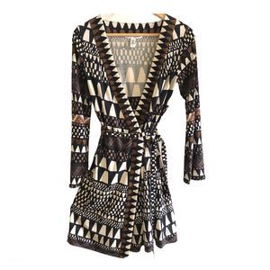 DVF Wrap Dress Brown 8  Diane Von Furstenberg